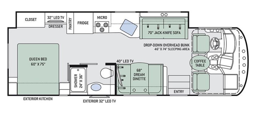 2018 THOR MOTOR COACH ACE 29.3, , floor-plans-day image number 0